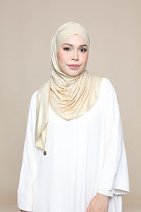 Glitter Jersey Lux Turban Shawl - Soft Gold