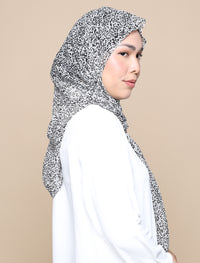 White Noise Crepe Chiffon Tri Scarf