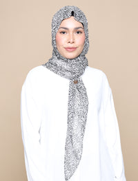 White Noise Crepe Chiffon Tri Scarf