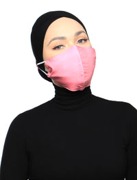 Organic Cotton Voile 3 Ply Face Mask - Blush