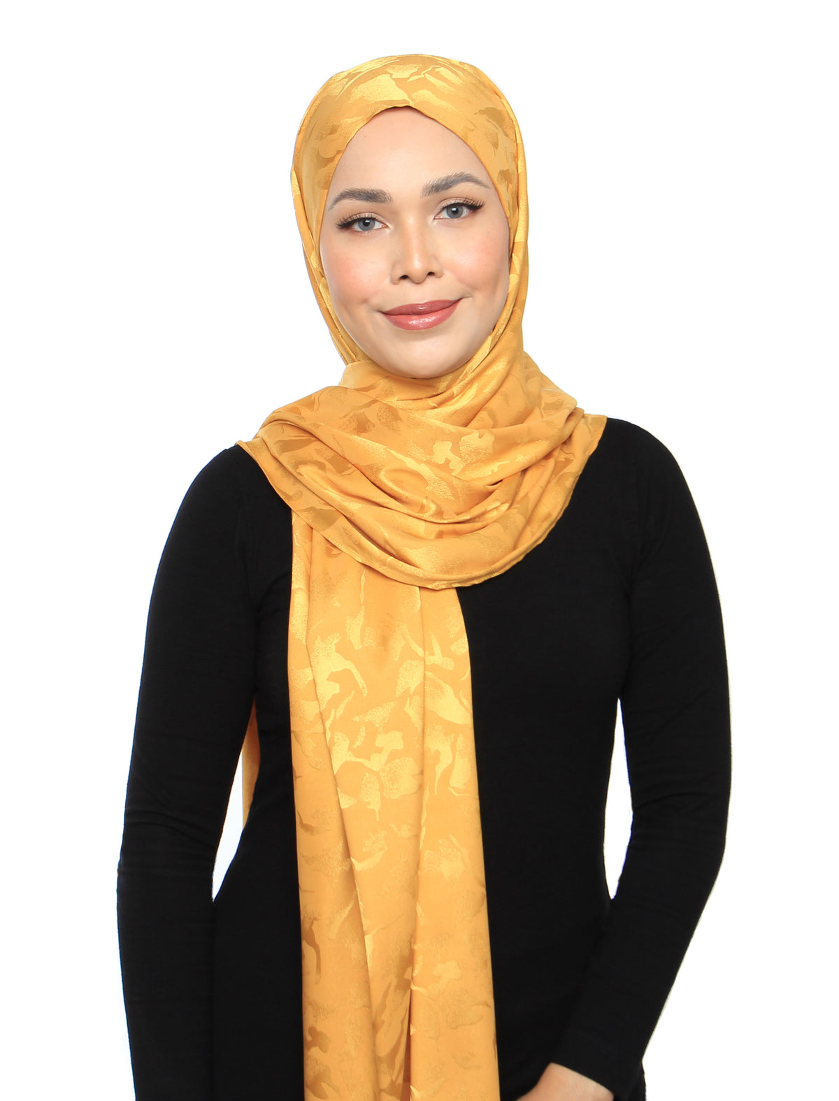 Gold best sale satin shawl