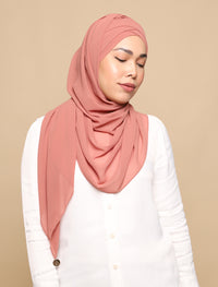 Lux Turban Chiffon Shawl - Desert Rose