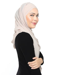 Lux Turban Chiffon Shawl - Powder Puff