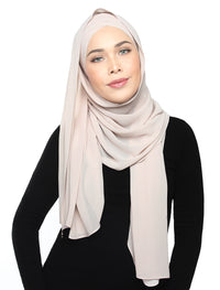 Lux Turban Chiffon Shawl - Powder Puff