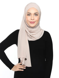 Lux Turban Chiffon Shawl - Powder Puff