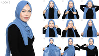 Lux Square Chiffon Shawl - Black