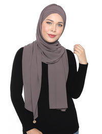 Lux Turban Chiffon Shawl - Thistle Grey