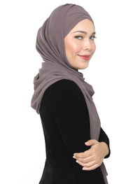 Lux Turban Chiffon Shawl - Thistle Grey