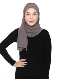 Lux Turban Chiffon Shawl - Thistle Grey